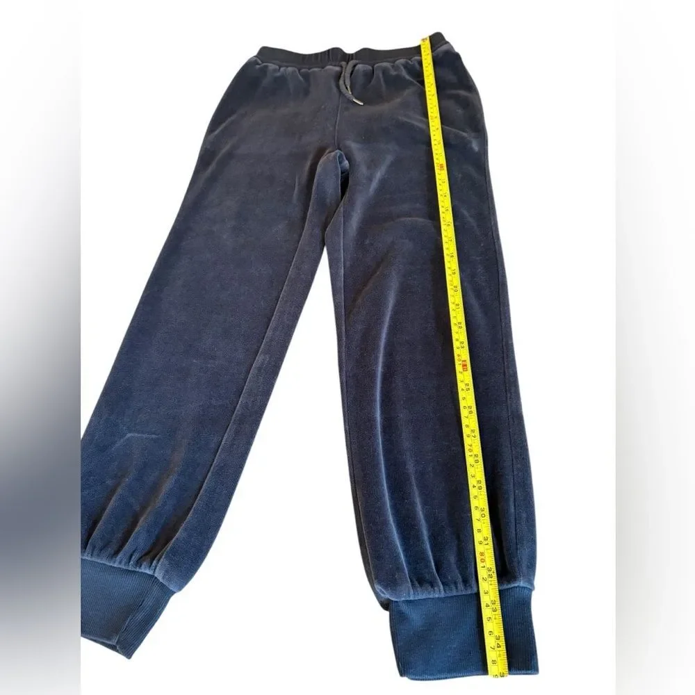 Madewell MWL Velour Crewneck Sweatshirt And Slim Joggers Set Womens XS Navy Blue